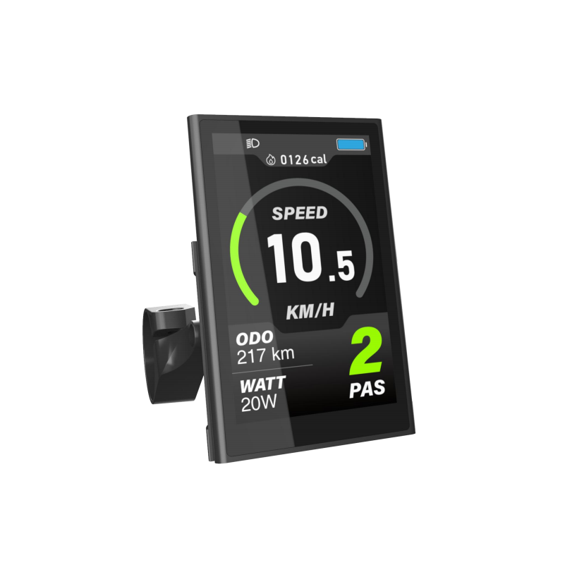 Rundeer Attack 10 e-bike display showing speed and other data