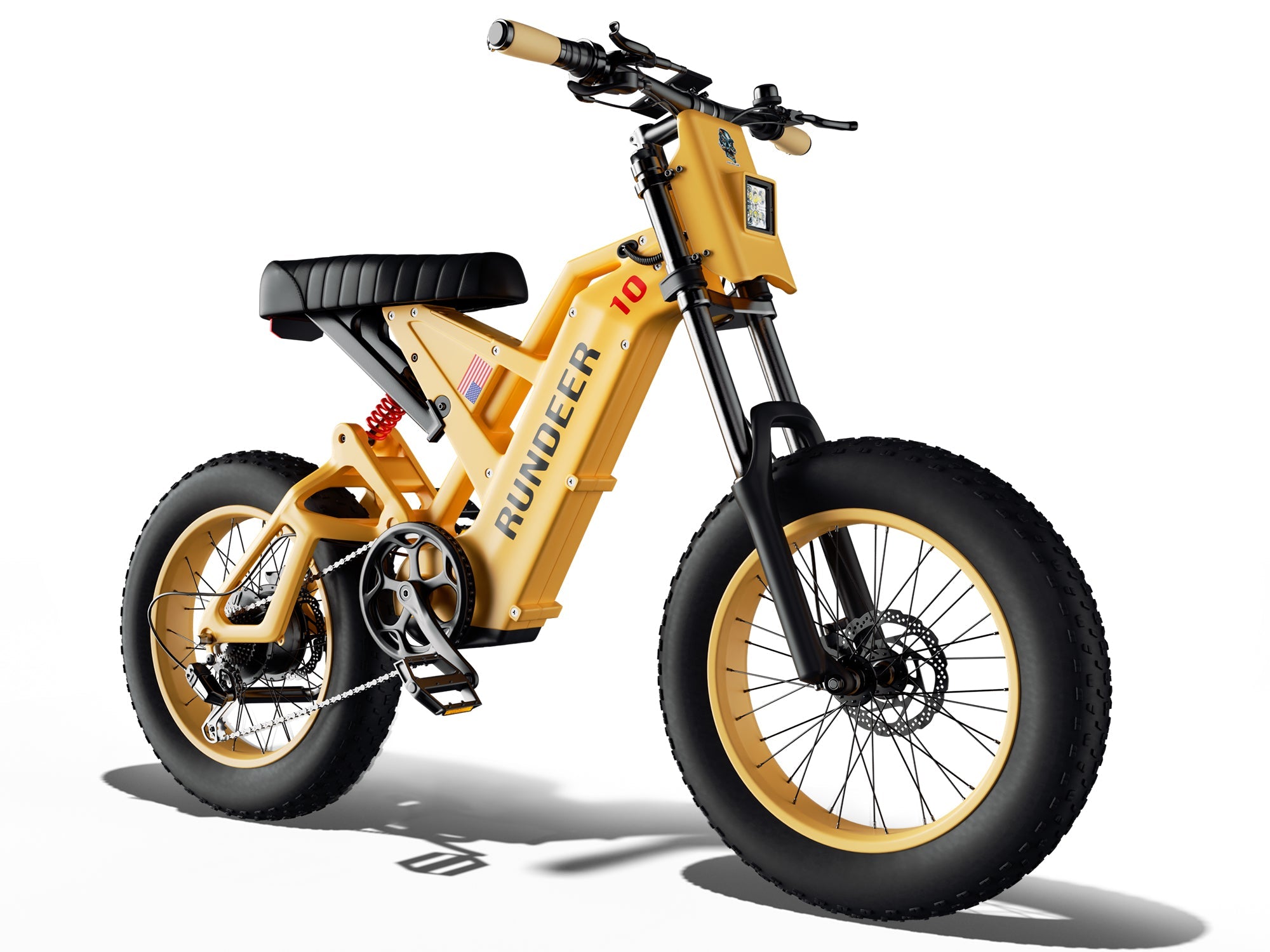 RUNDEER Off-Road Electric Mountain Bike Full Suspension, 30 MPH, 20 RUNDEER Off-Road Electric Mountain Bike Full Suspension, 30 MPH, 20