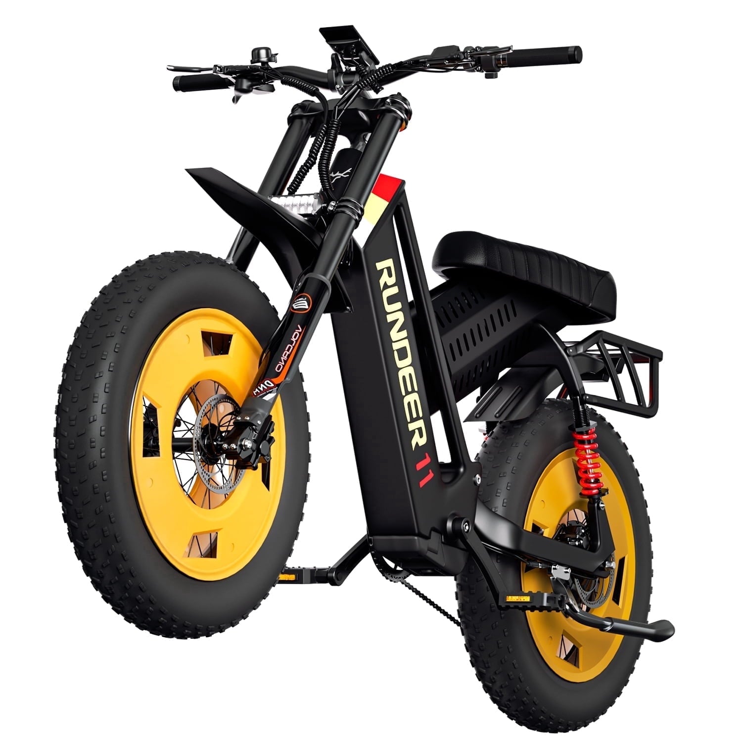 Electric Bike for Adults, 2500 Peak Motor, 40-100 Miles 100/200 N·m Fat Tire Ebike with 48V 20Ah Battery, 20" Electric Dirt Bike, Hydraulic Suspension and 3-Year Support Rundeer