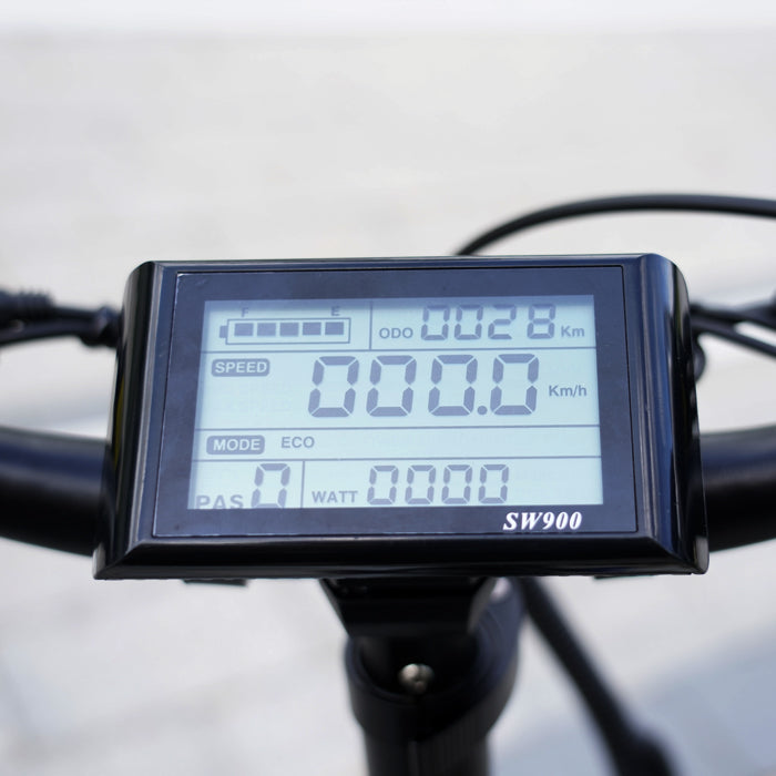 Rundeer Hummer Ebike LCD Display - SW900 model, shows speed and battery level