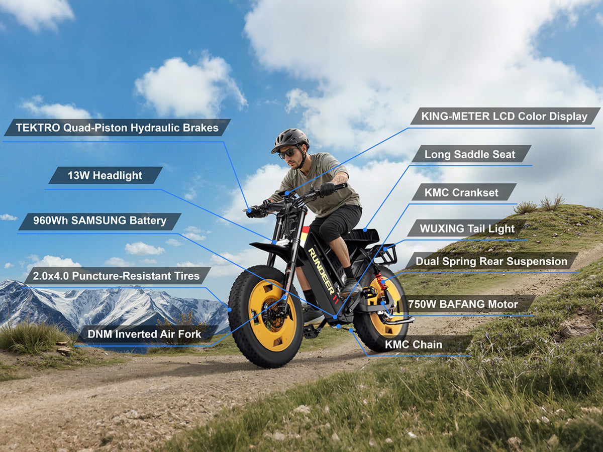 Rundeer Attack11 Off Road Electric Bike - fall sale