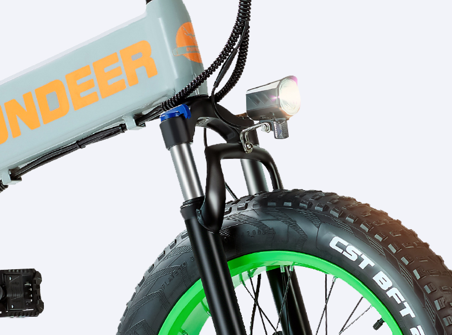 headlights - rundeer folding ebike