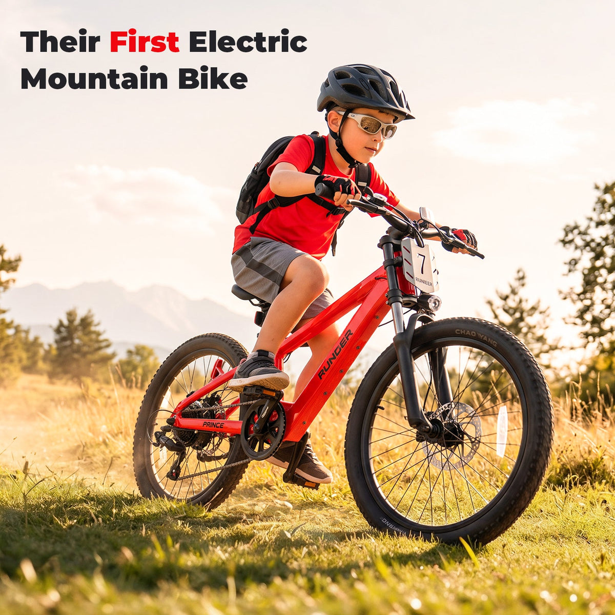Prince 20" Electric Bike for Kids Ages 8+, Fits 4'3"–5'7" (130-170cm) Rundeer