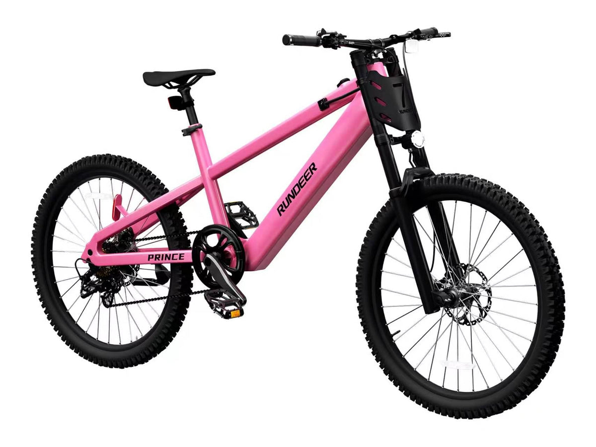 Prince 20" Electric Bike for Kids Ages 8+, Fits 4'3"–5'7" (130-170cm) Rundeer