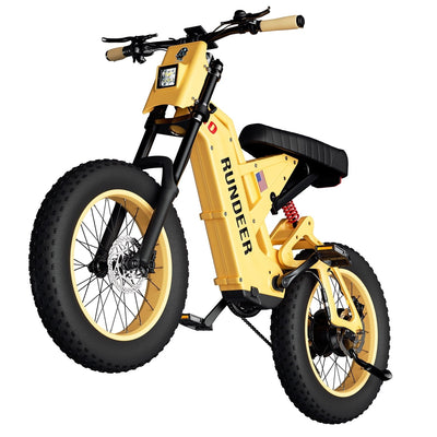 Electric Bike for Adults, E-bikes use 1200W Bafang Motor, Electric Motorcycle with Samsung 960Wh Battery, 80mi Range, Hydraulic Disc Brakes,20x4"Fat Tire, UL2271/2849 Certified Rundeer