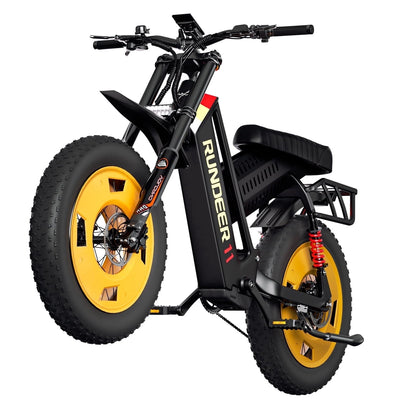 Electric Bike for Adults, 2500 Peak Motor, 40-100 Miles 100/200 N·m Fat Tire Ebike with 48V 20Ah Battery, 20" Electric Dirt Bike, Hydraulic Suspension and 3-Year Support Rundeer