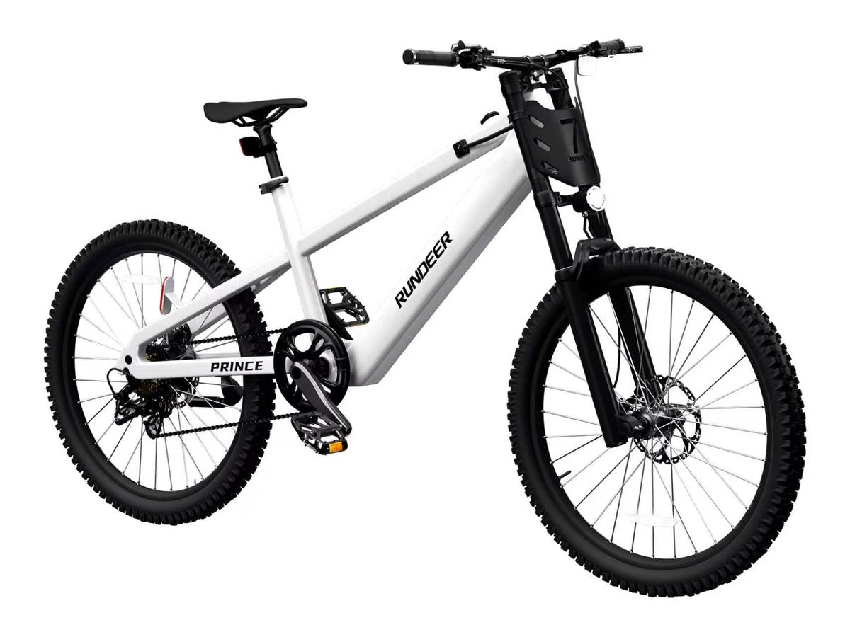 Prince 20" Electric Bike for Kids Ages 8+, Fits 4'3"–5'7" (130-170cm) Rundeer