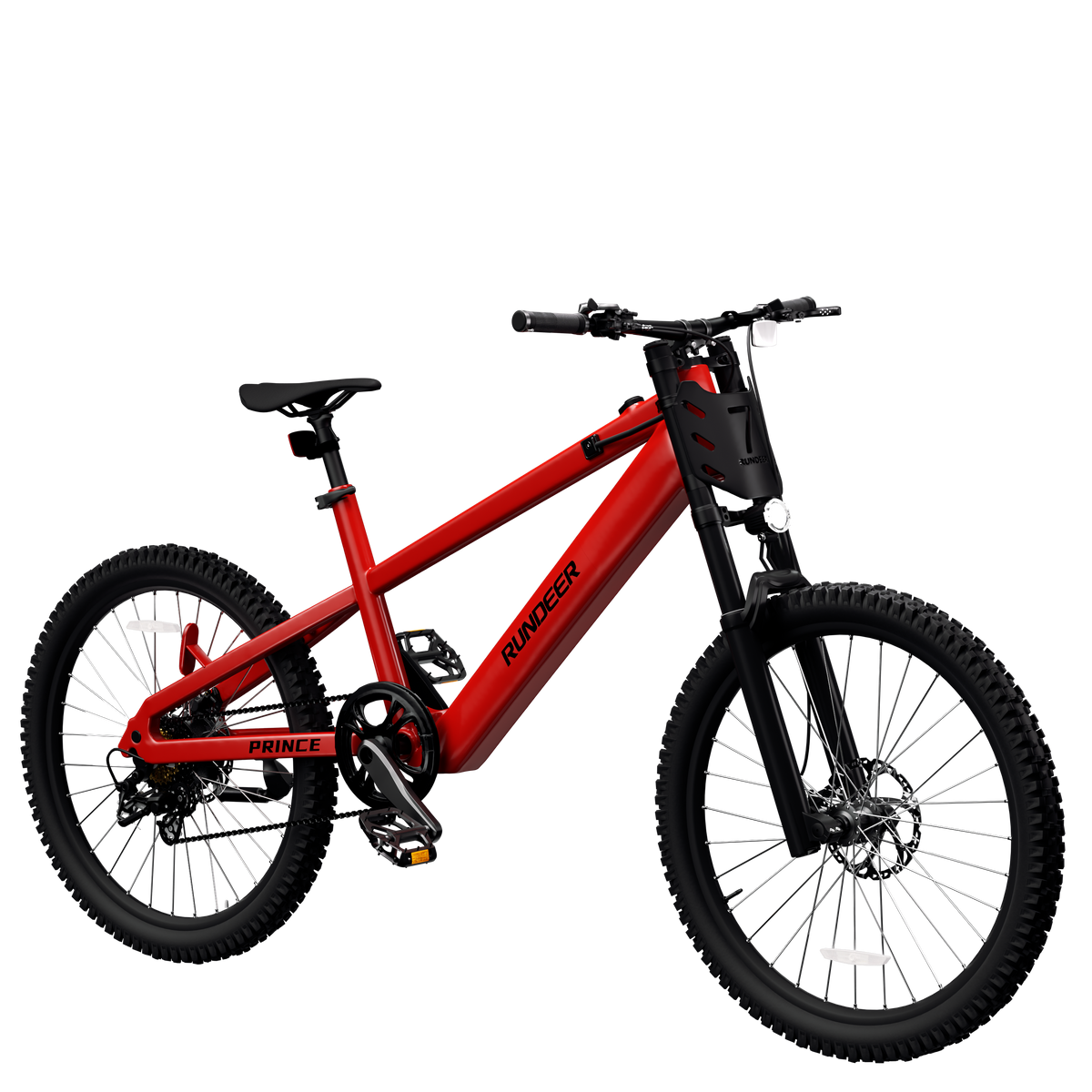 Prince 20" Electric Bike for Kids Ages 8+, Fits 4'3"–5'7" (130-170cm) Rundeer