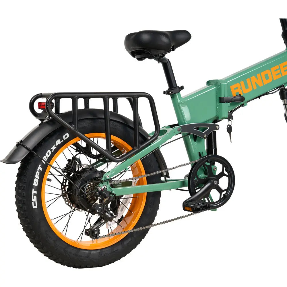 Experience the ultimate freedom with the Rundeer Hummer HP Folding Electric Bike. This versatile and powerful e-bike boasts an impressive long-range capability, allowing you to explore farther and ride longer without worrying about battery life.